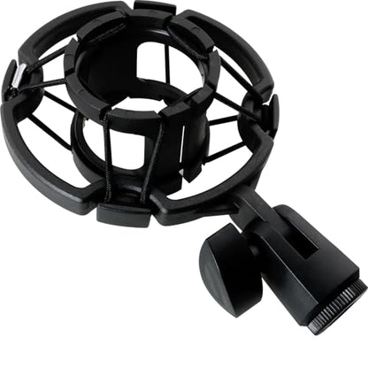 ZCZQC Microphone Shock Mount Universal Microphone Suspension Bracket Recording Live Performance Audio Accessories for 1.65-1.81in Diameter Studio Condenser Microphones Black