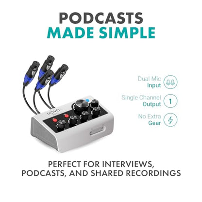 Movo TCB8 XLR Splitter Cable – 1 Male XLR to 2 Female XLR Y-Cable, Split One Interface Input for Two Microphones, 21-Inch Balanced Audio Splitter for Recording Studios, Live Sound & Podcasting