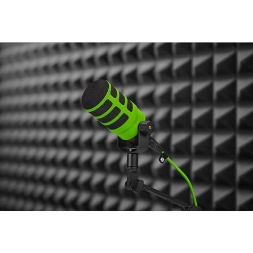 Rode PodMic Cardioid Dynamic Broadcast Microphone with WS14 PodMic Pop Filter - Green