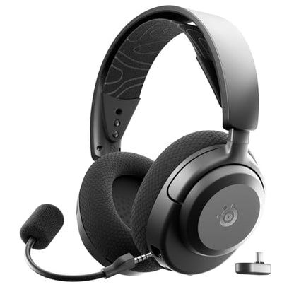 SteelSeries Arctis Nova 3P Wireless Multi-Platform Gaming Headset — Mobile App Control — 40 HR Battery — Neodymium Magnetic Drivers — 2.4GHz/Bluetooth — PS5, PS4, PC, Switch, Mobile — Black - color: Black, style: PlayStation|Switch|PC