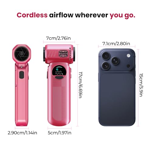 Compressed Air Duster, 150000RPM Electric Air Duster with 6 Nozzles, Adjustable Speed, LED Light & 8000mAh Battery, Rechargeable Cordless Turbo Air Blower for Keyboard, PC, Car &Home Cleaning