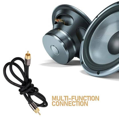 OSALADI Audio Cable Coaxial Digital Audio Cable Aluminum Alloy Shell 1 Meter and Amplifier Speaker Connection