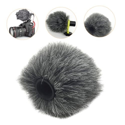 UPKOCH Mic Furry Windscreen for Camera Microphone Protective Cover Accessory Premium Quality Windproof Design for Enhanced Outdoor Shooting