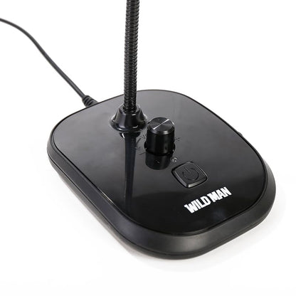 WILD MAN USB Computer Microphone, Plug &Play Desktop Condenser PC Laptop Mic,Mute Button with LED Indicator, Compatible with Windows/Mac, Ideal for YouTube,Zoom,Recording,Twitch Games