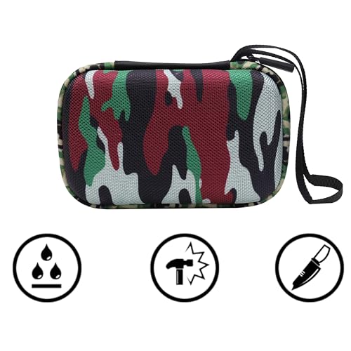 for JBL Go 5/4/3 Ultra Portable Speaker Hard Travel Case, Squad Camouflage | Protective Storage Bag with Mesh Pocket & Hand Strap, Shockproof EVA Carrying Box, Soft Lining - color: Squad Camouflage Case