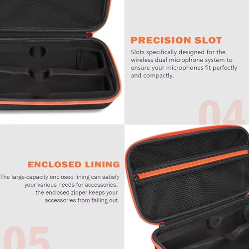 Portable Carrying Case with Padded for 2 Microphones & Outdoor Gear Minimalist Mics Storage for Musicians