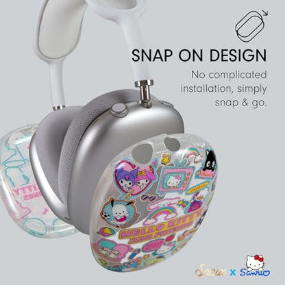 Sonix x Sanrio Protective Case Cover for AirPods Max Headphones | Clear TPU Cover Case | Hello Kitty & Friends Stickers - color: HK Stickers