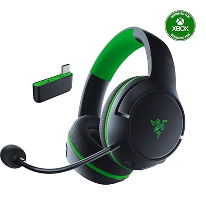 Razer Kaira HyperSpeed Wireless Gaming Headset for Xbox Series X|S, Xbox One, PC: TriForce 50mm Drivers - HyperClear Cardioid Mic - Low Latency Bluetooth - Up to 30 Hour Battery Life - Black - color: Black, style: Kaira HyperSpeed