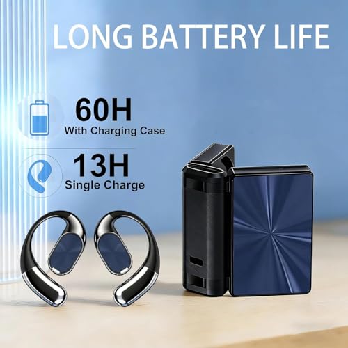 GOWENIC Wireless Earbuds, Sports Bluetooth Headphones, 60Hrs Playtime Ear Buds Noise Canceling Headset, IPX5 Water Proof Earphones for Workout Running (Black 3000K Natural Light) - color: Black 3000K Natural Light