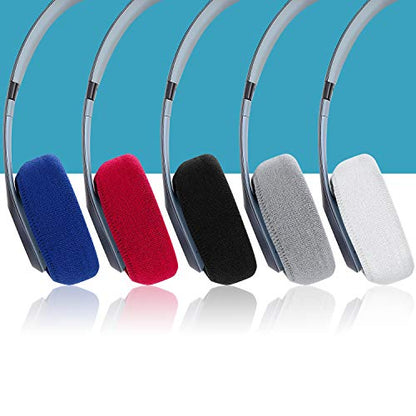 Earpads Sweater Cover Protectors with Stretchable Knit Fabric for Beats Studio 3/2 Bose QC35 25 15 Headphones and Other Headsets with 3-4 Inch Ear Cushions [ 2 Pairs ] (Red) - color: Red