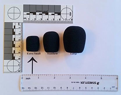 Small Microphone Windscreens (Microphone Covers) 6-Pack Headset/Lapel (Lavalier) Fitness Instructor/Gamer Pack Black