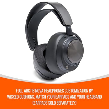 WC HeadbandZ Arctis Nova - Upgraded Silicone Headband for Arctis Nova Headsets by Wicked Cushions - Enhanced Flexibility, Comfort, and Style with Matching Earpad Designs | Black - color: Black