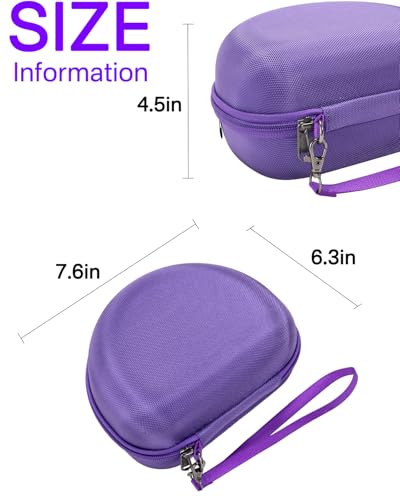 RAIACE Hard Storage Case Compatible with Skullcandy Crusher Over-Ear Headphones, for TOZO HT3 Headphones and More Foldable Headset, Travel Carrying Bag. (Case Only)-Purple - color: Purple