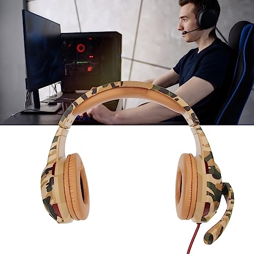 On-Ear Headphones with Microphone, Clear Sound, 120° Microphone, Comfortable, Volume Control, Wide Compatibility, Gaming Headset for Laptop