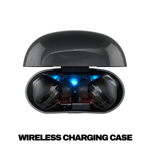 Skullcandy Rail ANC Active Noise Cancelling Wireless Earbuds - True Black | In-Ear, Bluetooth Headphones, Noise Cancellation, 38 Hours Battery, Microphone for iPhone Android, Customizable Sound - color: True Black