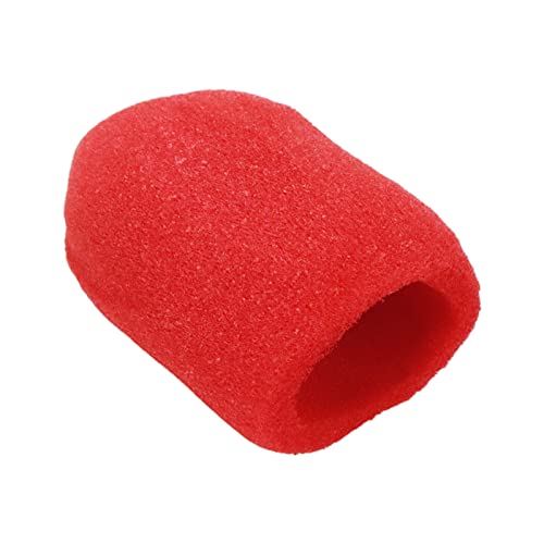 Microphone Foam Cover Red Standard Handheld 10Pcs | These 10 red soft foam covers fit standard handheld microphones for KTV use. - color: Red