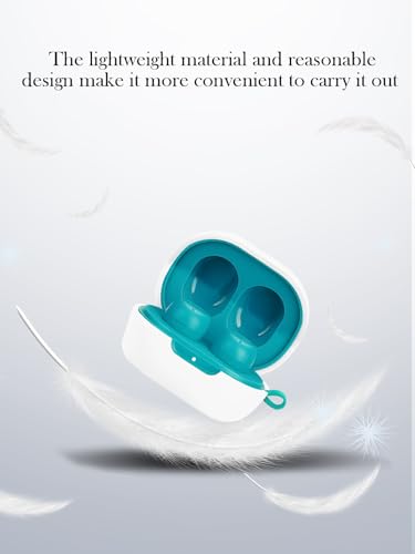 Silicone Case Compatible with JLab JBuds Mini True Wireless Earbuds,Cleaning Kit and Lanyard Soft Protective Shockproof Cover for JLab JBuds Mini-White - color: White