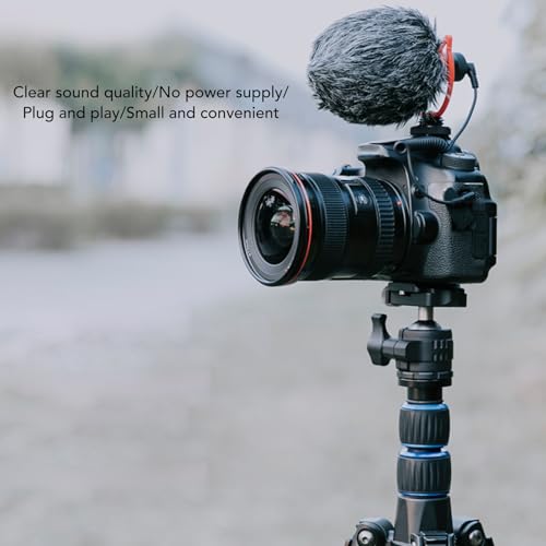 Zopsc USB Noise Reduction Condenser Mic for Camera | Plug and Play Camera Microphone, Aluminum Alloy Shotgun Mic, Lavalier Mic Alternative for Camcorder, Smartphone Recording