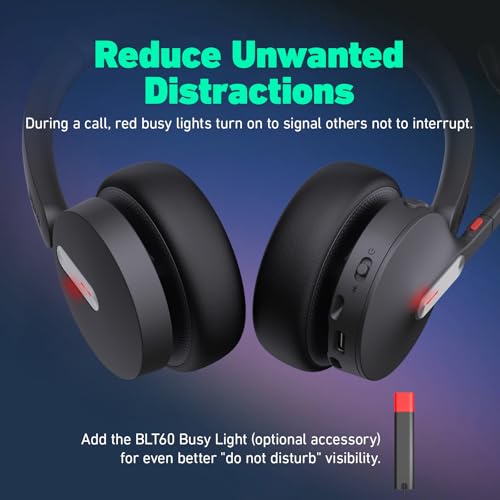 Yealink HA64 Pro Duo Wireless Headset, DECT & Bluetooth, Noise Cancelling | Up to 600 ft DECT range and 32H Bluetooth talk time keep you connected all day, in office or out - style: Dual Speaker