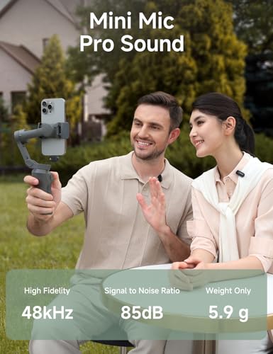 MAONO T1 Mini Lapel Microphone for iPhone w/MFi Certified Lightning Plug - color: Black