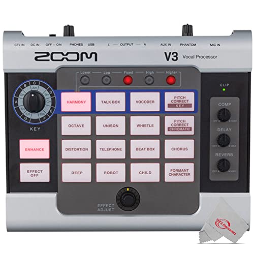 Zoom V3 Vocal Processor + ZDM-1 Dynamic Microphone + Power Supply & Mic Cable
