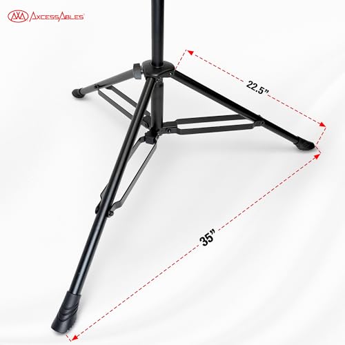 AxcessAbles AXCMB-T Heavy Duty Microphone Boom Stand with Weighted Tripod Base | 80.5-inch Height Overhead Mic Stand | 65.5-Inch Boom Arm Stand | Shotgun Video Mic Stand | All Metal Construction - size: Tripod Base