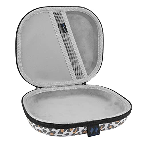 Geekria NOVA On-Ear Headphones Case Compatible with JBL Tune 510BT/660NC/500BT, Jr 310BT and More, Replacement Hard Shell Travel Carrying Bag with Cable Storage (Leopard Print) - color: Leopard print