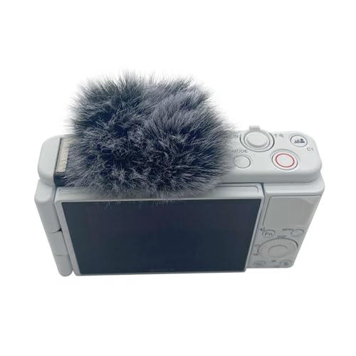 Secure Attachment Plush Cover for Hot Shoe Mount Ensuring Clear Voice Captures Outdoors Windproof Microphone Cover with Hot Shoe Mount Suitable - color: white boot gray