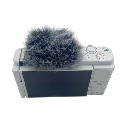 Secure Attachment Plush Cover for Hot Shoe Mount Ensuring Clear Voice Captures Outdoors Windproof Microphone Cover with Hot Shoe Mount Suitable - color: white boot gray