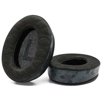 WC Freeze V2 Cloud - Angled Cooling Gel Earpads Compatible with HyperX Cloud Series by Wicked Cushions | Angled Pads for Extreme Comfort, New Freeze V2 Cooling Fabric, Extra Thick | Black Camo - color: Black Camo