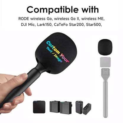 Custom Microphone Cover Personalized microphone foam windscreen Customized foam mic windscreen for Rode DJI Mic Wireless GO Hollyland Lark