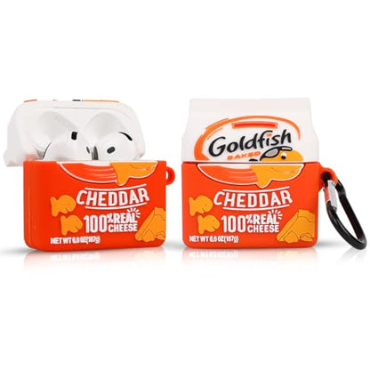 Cute Case for AirPods 4th Generation, for AirPods 4 Wireless Earbuds, XMBYGY Silicone Cartoon Charging Case Shockproof Protective Headphones Cover with Carabiner for Man Woman Teen - color: GODFH