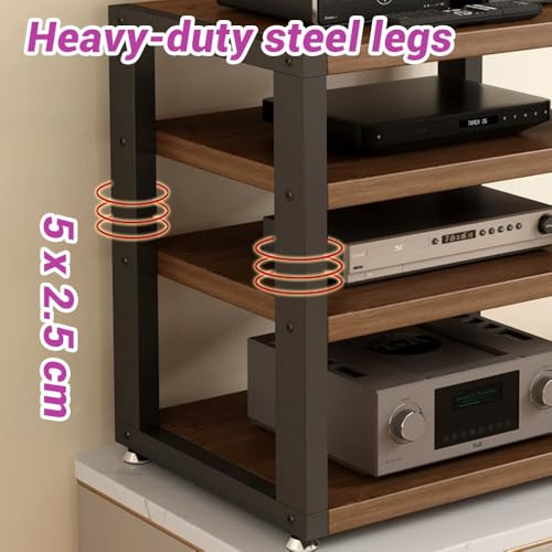 Desktop Audio Cabinet CD Record Player Stand Audio Rack, 2/3/4 Tier AV Component Media Stand, HiFi Rack Corner Shelf Stereo Cabinet for Gaming Room(2-Tier/45x35x27cm) - size: 2-Tier/45x35x27cm