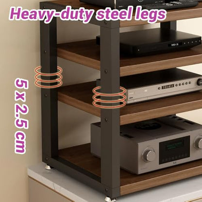 Desktop Audio Cabinet CD Record Player Stand Audio Rack, 2/3/4 Tier AV Component Media Stand, HiFi Rack Corner Shelf Stereo Cabinet for Gaming Room(2-Tier/45x35x27cm) - size: 2-Tier/45x35x27cm