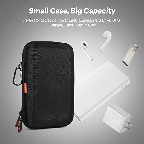 Shockproof Hard Shell Carrying Case for GPS, External Hard Drive - color: Black