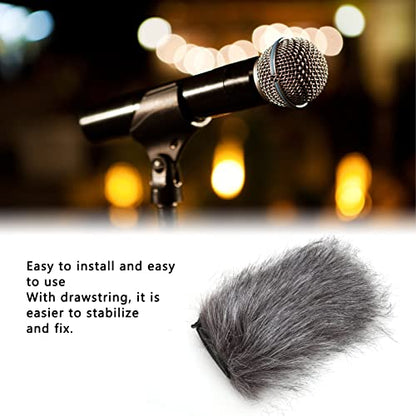Mic Windscreen, Outdoor Wind Cover, Professional Noise Reduction Universal Fit for Video Recording Mics, Camera Microphones