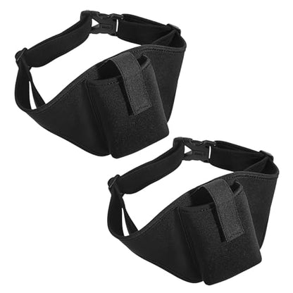 LALAFINA 2pcs Fitness Microphone Waist Pack with Multiple Compartments, Neoprene Material, Sweat Protection and Effortless Cleaning, Mic Pack Holder Belt for Group Fitness and Outdoor