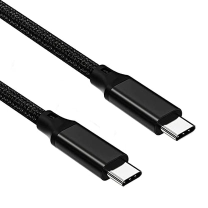 USB C to USB C Cable, 3.2 USB-C Cable 10ft, 100W, 4K UHD, 20Gbps | 100W PD Fast Charging Cable , 4K UHD, 20 Gbps Data Transfer, Nylon Braided Cable for MacBook Pro, for iPad, Black - size: 10ft