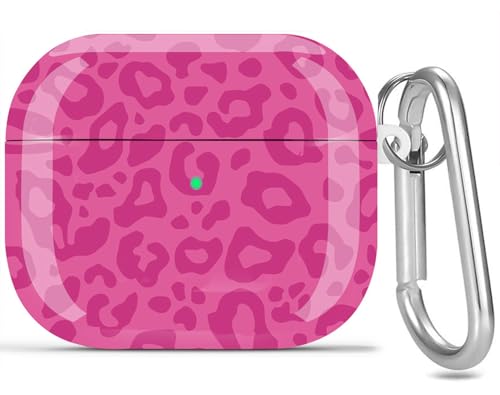 Cute Airpods 4/5 Gen Case Cover Women Girl 2024/2026, Rose Pink Leopard - color: Rose Pink Leopard, size: For Airpods 4/5