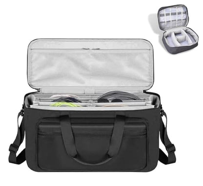 DJ Gig Bag for Music Equipment, Cables, Laptops, and Gear – DJ Equipment Bag with Shoulder Strap and Trolley Strap for Travel - Complete with Accessories Organizer Travel Case