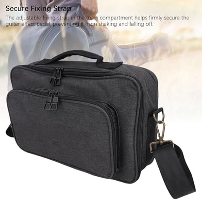 Effects Pedal Carrying Bag, 10mm Padding Multi Pockets Guitar Effects Pedal Case with Adjustable Strap and Water Proof Fabric, for Line 6 (S) - size: S