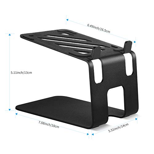 VAYDEER Desktop Speaker Stands with Vibration Absorption Pads, Metal Speaker Stands Pair Support Up to 40lbs,Bookshelf Speaker Stands for Better Audio Experience (7.09 x 5.51 x 5.12 inch)