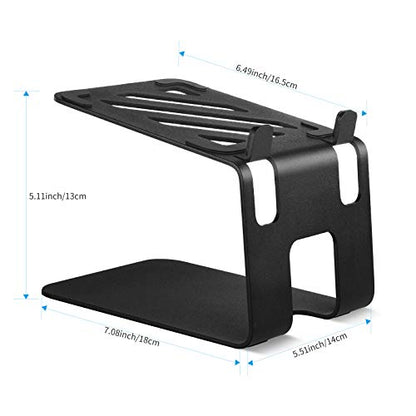 VAYDEER Desktop Speaker Stands with Vibration Absorption Pads, Metal Speaker Stands Pair Support Up to 40lbs,Bookshelf Speaker Stands for Better Audio Experience (7.09 x 5.51 x 5.12 inch)
