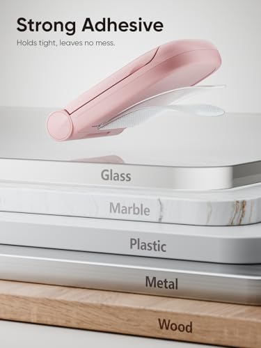 MAMUVIMO Headphone Stand, Headset Stand Foldable ＆ Sticky, Headphone Holder Hook Mount with Non-Slip Silicone, Adhesive Earphone Desk Hanger Clip Space-Saving for Airpods Max, All Earphones- Pink - color: Pink, size: 1 Pack