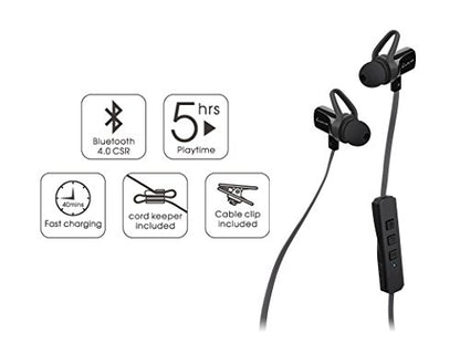 Thermaltake LUXA2 Lavi O Wireless Bluetooth 4.0 Sweatproof Sports In-Ear Earbuds Headphone AD-HDP-PCLOBK-00 - style: In-Ear Sports