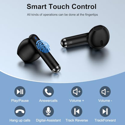 Samsung Wireless Earbuds Bluetooth Earbuds for Samsung Galaxy S26/S26 Ultra | S25 FE/S25 Edge/S24/S23/A17/A56/A36/A26/A16/A55/A35/A25/A15, Android Wireless Earphones in Ear Bluetooth Headphones Headset - color: Black