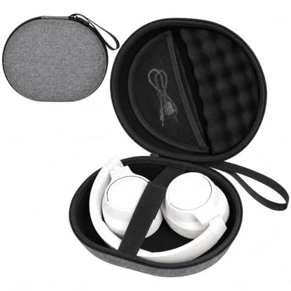 Hard Headphone Case for JBL Tune 770NC/510BT/720BT/520BT/670NC | Wave Foam, Elastic Strap, Soft Lining, Mesh Pocket, Carry Handle, Folded Headphone Storage, Deep Gray, Case Only - color: Deep Grey