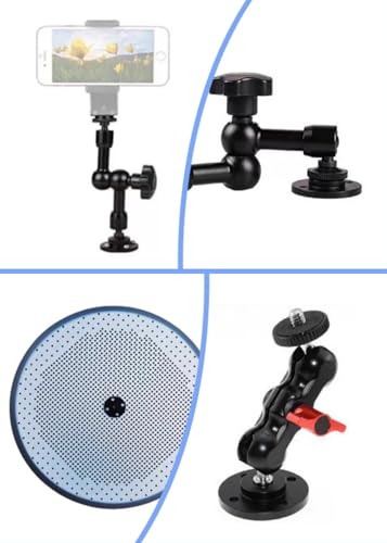 Camera Wall Mount Flange with 3/8" to 5/8" Microphone Desktop Mounts - size: 1
