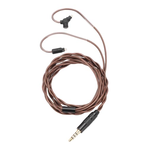 Zopsc Replacement Earphone Cable, 2 Pin 0.78mm Plug Gold Plated Earbuds Wire for IEM Earphones with Detachable Microphone for Music, Gaming