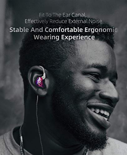 KZ ZST X Hybrid in-Ear Earphones, Black | HiFi Musician Monitor Earbuds, Detachable 2-Pin Cable, 10mm DD+BA, Noise-Isolating, In-Ear Headphones, Gaming IEM - color: Black, size: Without Mic